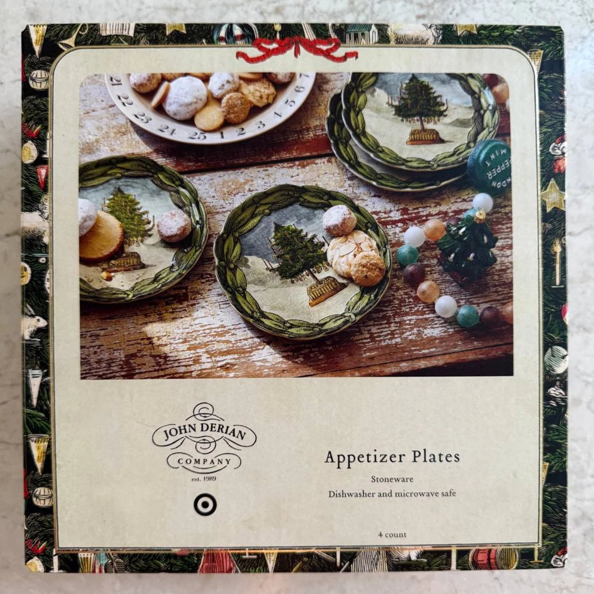John Derian Target Christmas Appetizer Plates Set of 4 Stoneware Holiday 2025