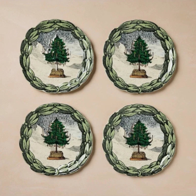 John Derian Target Christmas Appetizer Plates Set of 4 Stoneware Holiday 2025